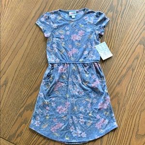 Girls LuLaRoe Mae Dress w/ flowers 8